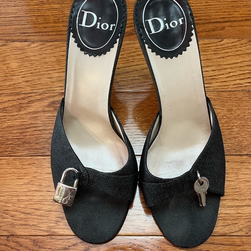 Dior denim heels